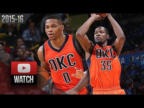 Kevin Durant & Russell Westbrook Full Highlights vs Kings (2015.12.06) - SICK!