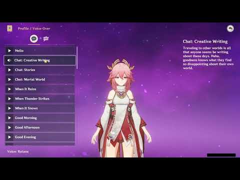 YAE MIKO ALL VOICE LINES (ENGLISH)