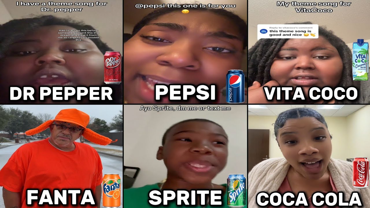 Dr Pepper Baby It's Good And Nice vs Vita Coco You Go Loco vs Pepsi vs Coca Cola vs Sprite vs Fanta
