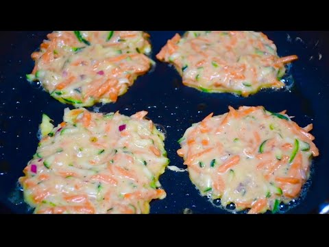 Tortitas de Zanahoria y Calabacin Super Saludables y Rapidas de Hacer