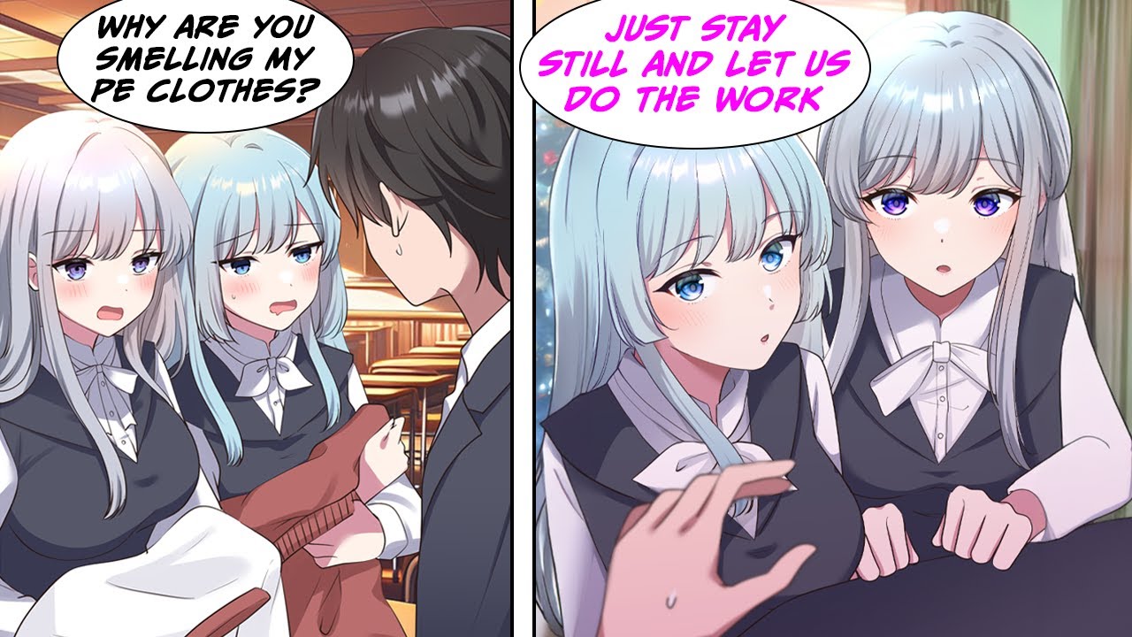 [Manga Dub] When I saw the twins smelling my PE clothes, they start coming on to me...!? [RomCom]