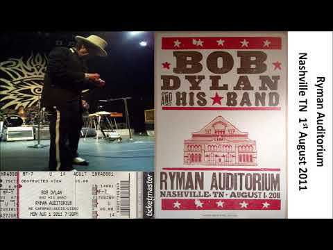 Bob Dylan 2011 US Summer Tour  -  Nashville USA 1st August 2011