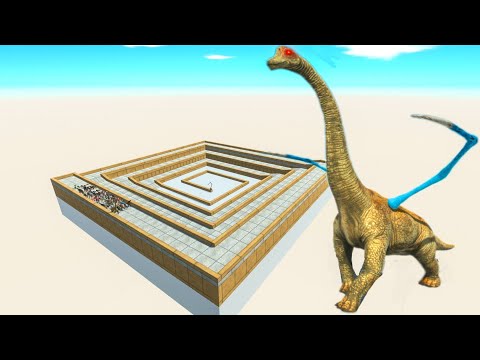 All Unit Escape From Brachiosaurus - Last Survivor - Animal Revolt Battle Simulator