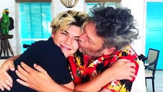 Watch Blake Shelton Shower Gwen Stefani’s Son Kingston in KISSES on His 14th Birthday!