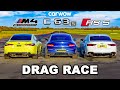 BMW M4 v AMG C63 v Audi RS5 - DRAG RACE