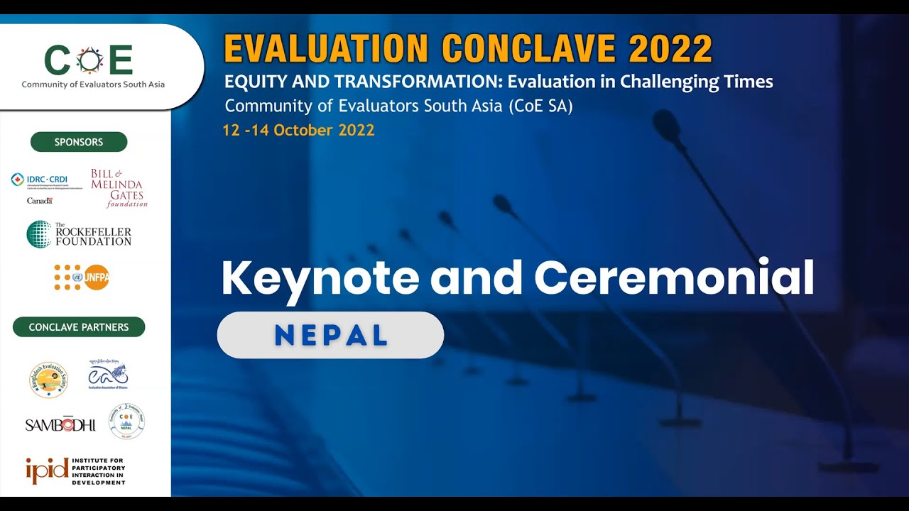 Evaluation Conclave 2022: Keynote and Ceremonial (NEPAL) on 13 October 2022