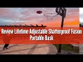 Review Lifetime Adjustable Shatterproof Fusion Portable Basketball Hoop 44 Inch Backboard