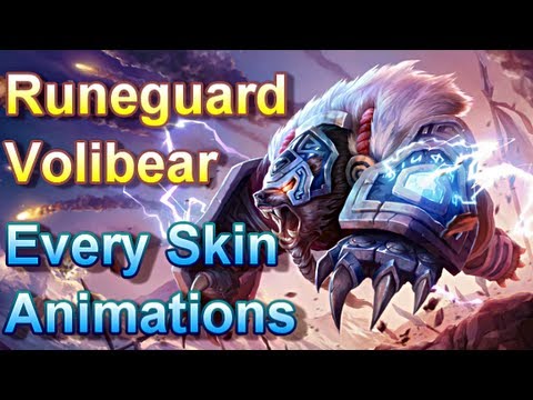 Runeguard Volibear - Every Skin Animations - League of Legends
