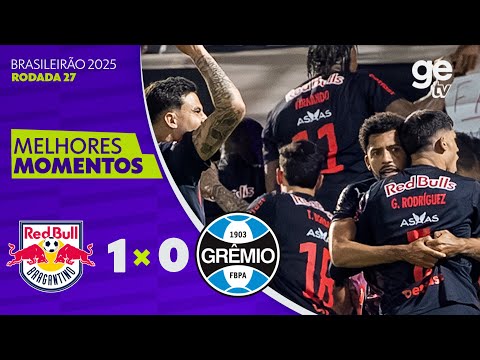 Gols e lances de Red Bull Bragantino x Grêmio