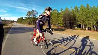 Dean Baynon banging out a 30 miler with Dad