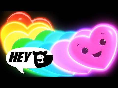 Hey Bear Sensory - Happy Hearts Disco! - Dance Video with Funky Music!