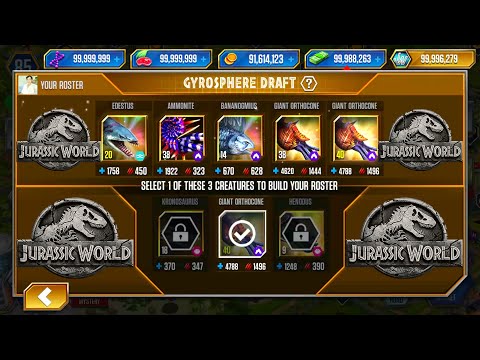 GYROSPHERE VICTORY PACK WHEN ENTERING THIS BATTLE - JURASSIC WORLD THE GAME