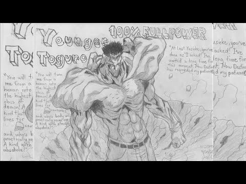 Drawing Younger Toguro At 100% Full Power From Yu Yu Hakusho Timelapse