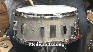 Tempus 6.5x14 Hemp Snare Drum - Silver Sparkle