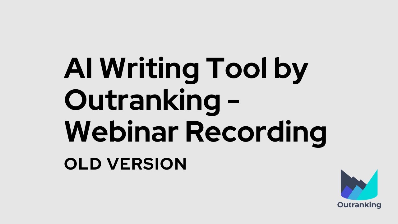 Outranking tutorial