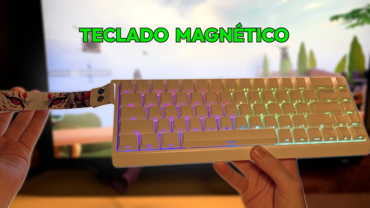 O melhor teclado magnético custo benefício do mercado (MONSTRO) MAD68 White Ultimate
