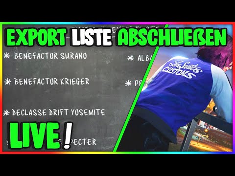 🔴 Wir machen die EXPORT LISTE komplett! Alle Fahrzeuge finden! GTA 5 Online - Los Santos Tuners DLC