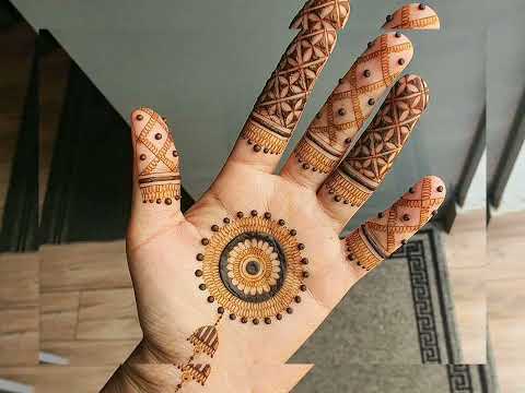 Simple Gol Tikki Henna Design 2023
