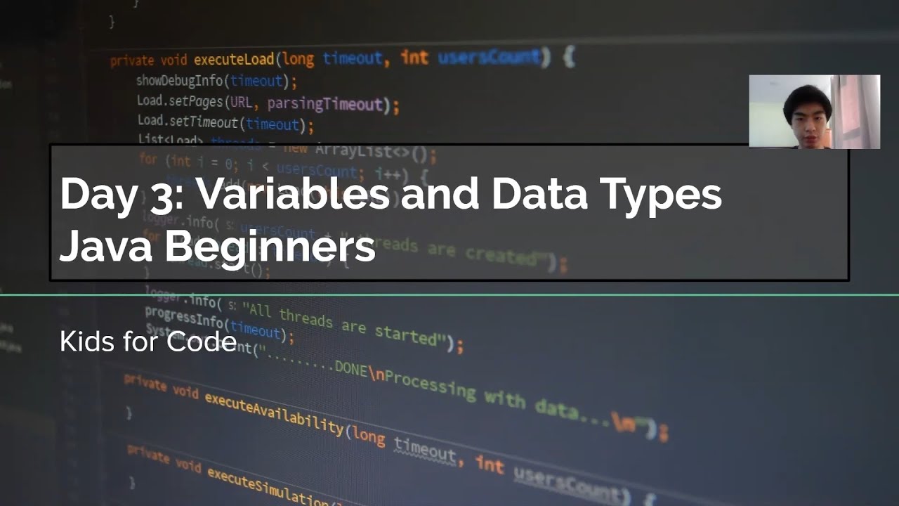 Kids for Code - Java Beginners: Variables and Data Types