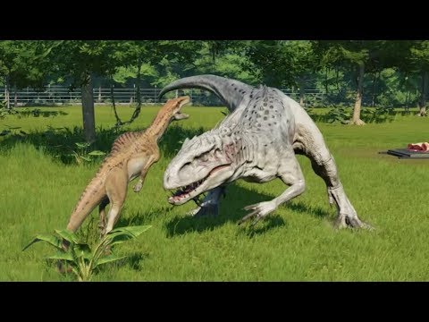 Indominus Rex VS 2 Spinoraptor Update 1.6 - Jurassic World Evolution
