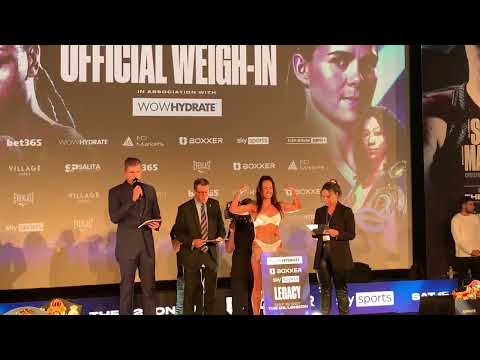 Sarah Leigmann - Bec Connolly Full Fight Weigh In | Claressa Shields - Savannah Marshall Weigh In