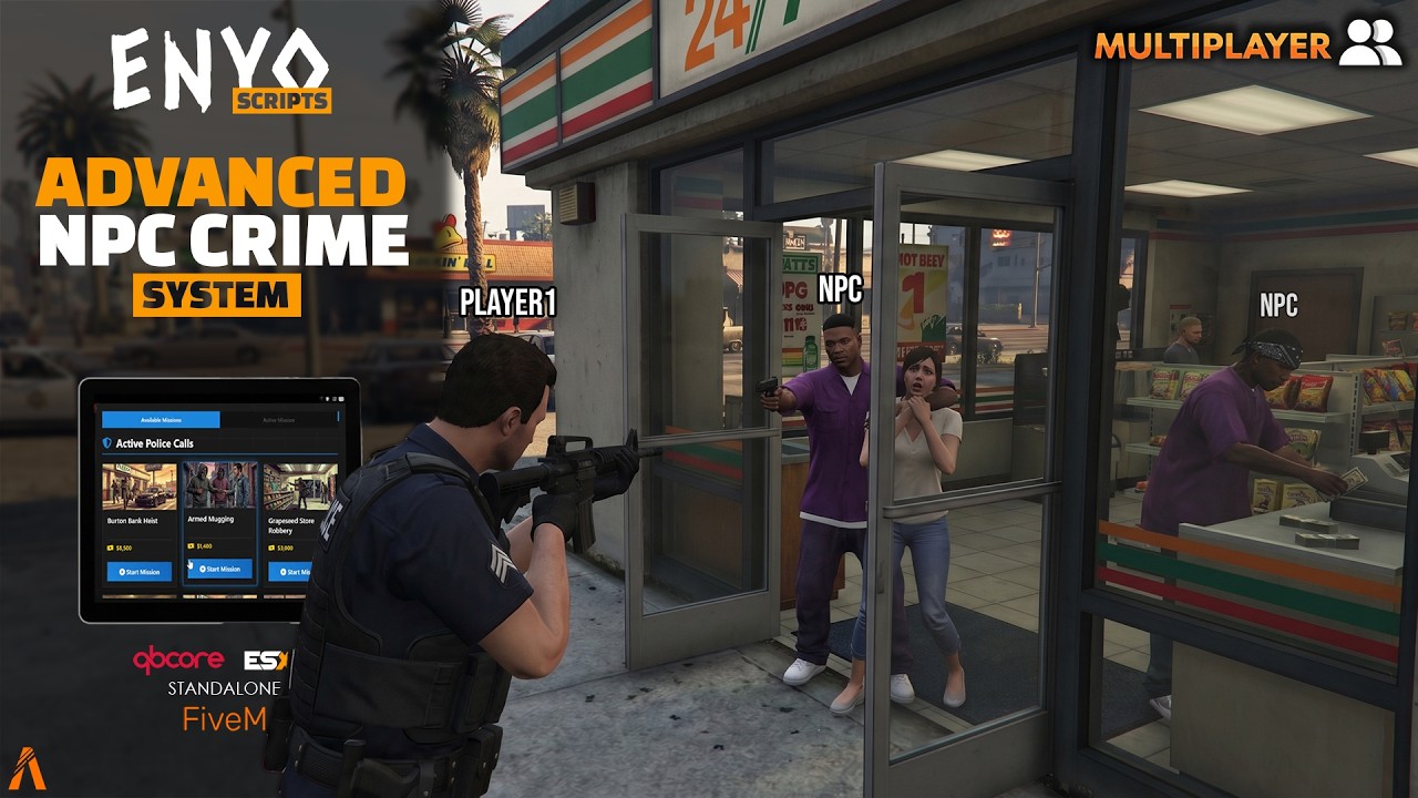 NPC Crime System | NPCs Rob Banks, Take Hostages, Cook Drugs & More | ESX / QBCore / Standalone thumbnail 2