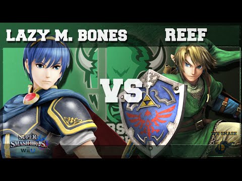 Lazy M. Bones (Marth, Falco) Vs. Reef (Link) - MU SSB4 4/28/2016