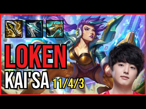 LOKEN - KAI'SA vs. JHIN ADC | KR DIAMOND | PATCH 11.2 | PENTAKILL