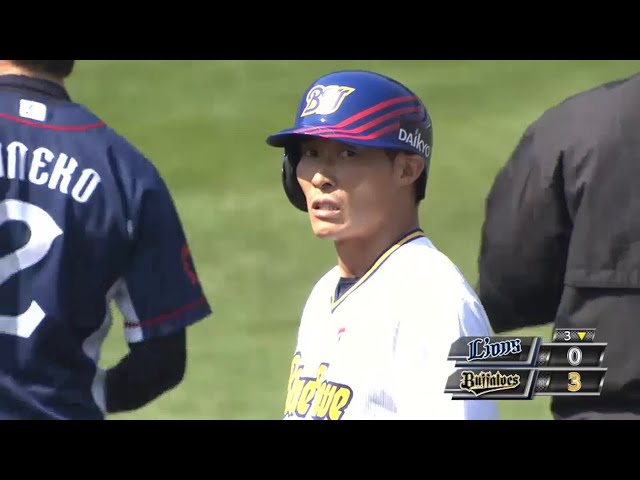 【3回裏】完全復調バファローズ・糸井 右中間へタイムリー2ベースヒット!! 2015/4/18 Bs-L