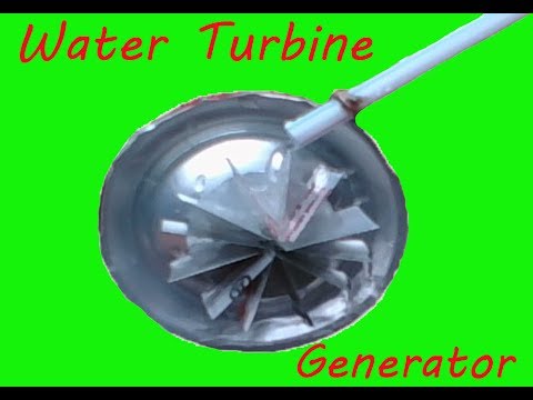 Water turbine generator , not free energy , but just energy of water Video