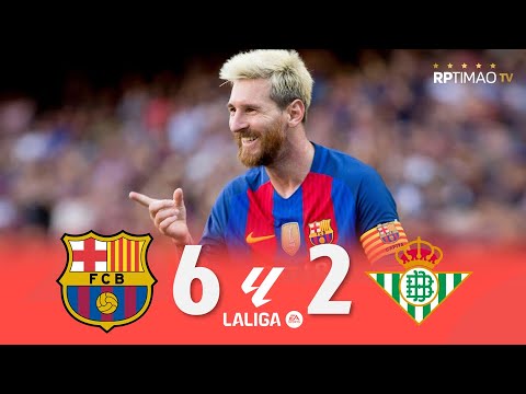 Barcelona 6 x 2 Real Betis (Suarez Hat-Trick) ● La Liga 16/17 Extended Goals & Highlights ᴴᴰ
