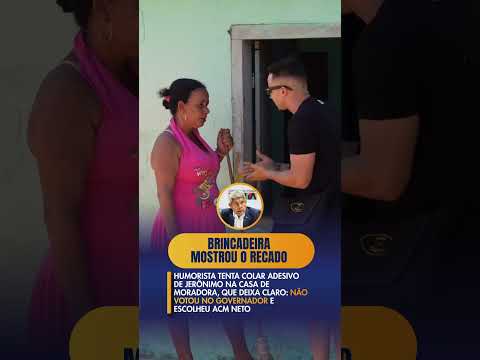 Pegadinha em Maracás-BA: humorista tenta colar adesivo de Jerônimo e quase apanha!