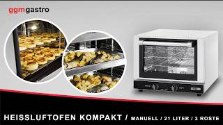Four à convection COMPACT – manuel – 21 litres – incl. 3 grilles 349 × 282 mm
