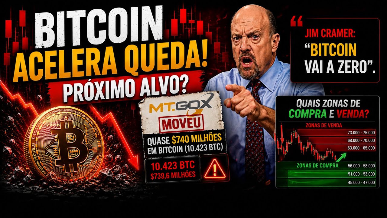 URGENTE! BITCOIN ACELERA QUEDA! ANÁLISE AO VIVO