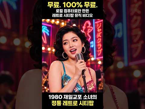 돈안들이고 일반컴퓨터로 일본정통 레트로시티팝 뮤비