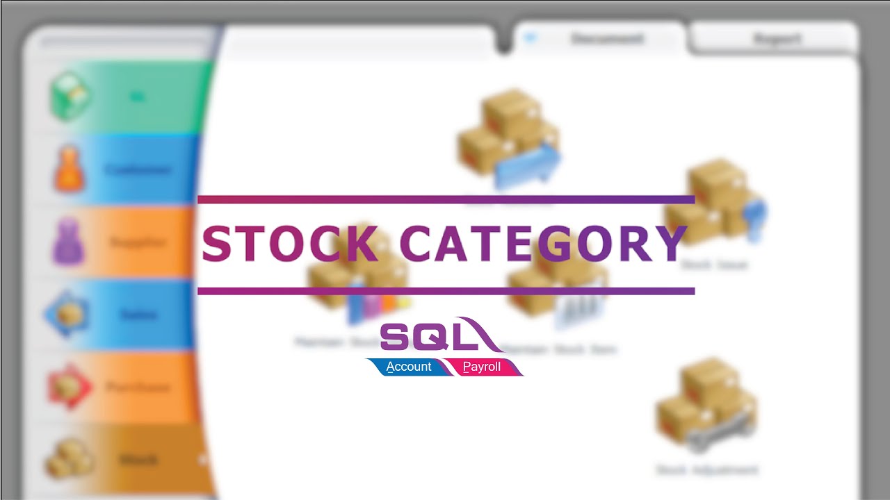 Stock Category - SQL Accounting Software