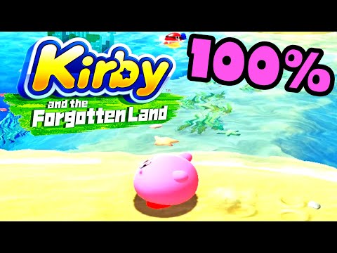 Abandoned Beach 🌺 Kirby and the Forgotten Land 🌺 100% Walkthrough All Missions 2-1