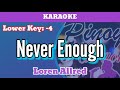 Never Enough by Loren Allred (Karaoke : Lower Key : -4)