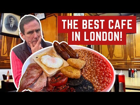 Reviewing a HUGE BREAKFAST at E Pellicci's - The BEST CAFE in LONDON!