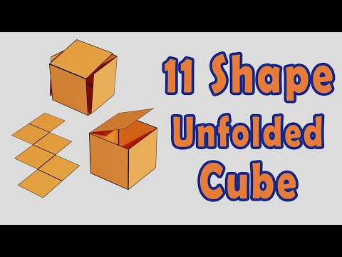 11 Different Shapes of an Unfolded Cube - 3D Shape Development