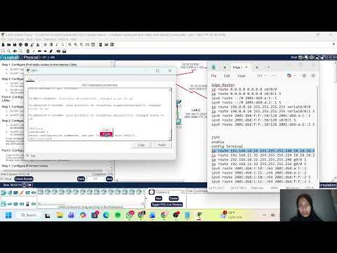 15.6.1 Packet Tracer - Configure IPv4 and IPv6 Static and Default Routes