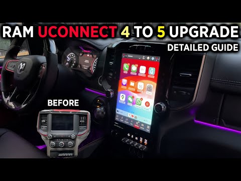 CRUIOLUT 8 Cores 6+128G Radio Upgrade,2019-2024 for Dodge Ram 1500 2500 3500 Truck Car Radio Upgrade,12.1 inch Vertical Touchscreen Support Wireless CarPlay Android Auto GPS Bluetooth FM SWC video review thumbnail