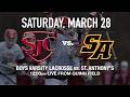Saturday March 28 2026 SJC Boys Varsity Lacrosse Vs St Anthony S School