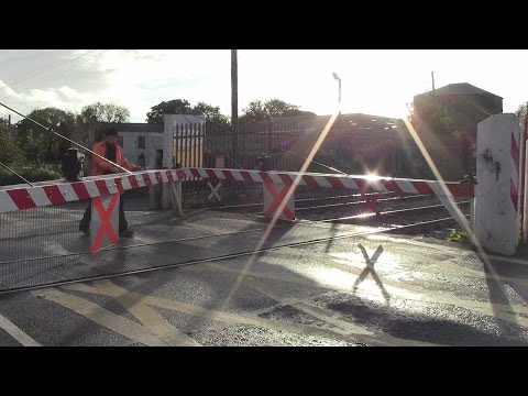 29000 Class diesel railcar at Ashtown manual level crossing, Dublin