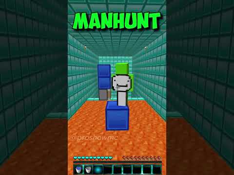 Dream Manhunt: Minecraft Parkour Chase #minecraft #shorts #minecraftparkour