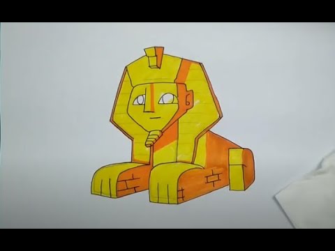 How to Draw a Sphinx Step by Step