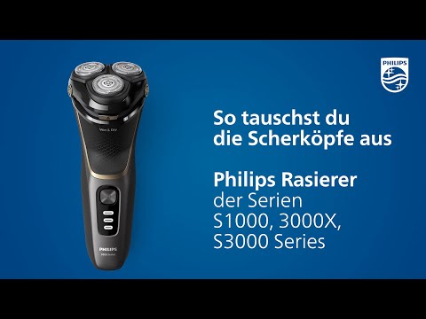 Philips Rasierer S1000, 3000X, S3000 - Wie du die Scherköpfe austauschst