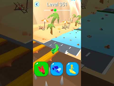 Shape-shifting Funny Race All Level Gameplay Walkthrough Master Level #351 BeamNG.drive #Shorts