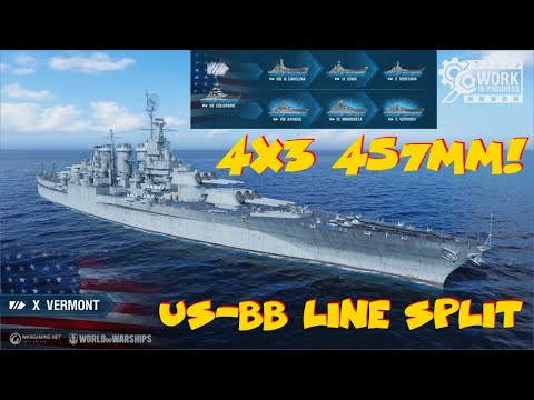 NEW US BATTLESHIPS - US BB LINE SPLIT! 4x3 457MM! - World of Warships / WoWs Update News