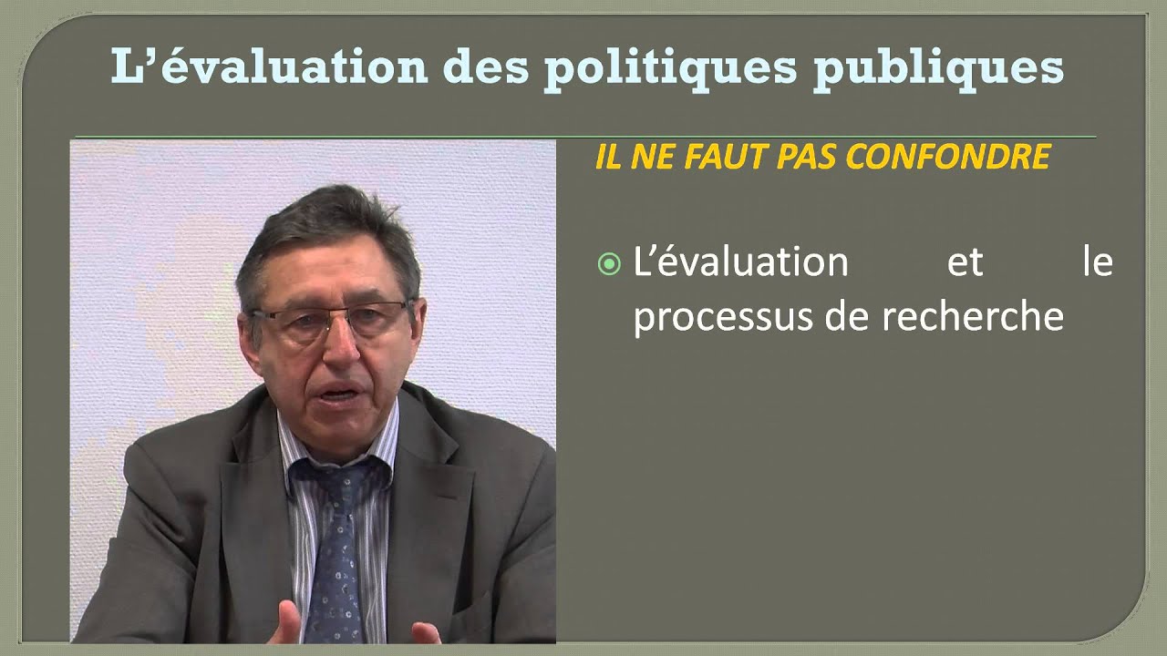 L'évaluation des politiques publiques